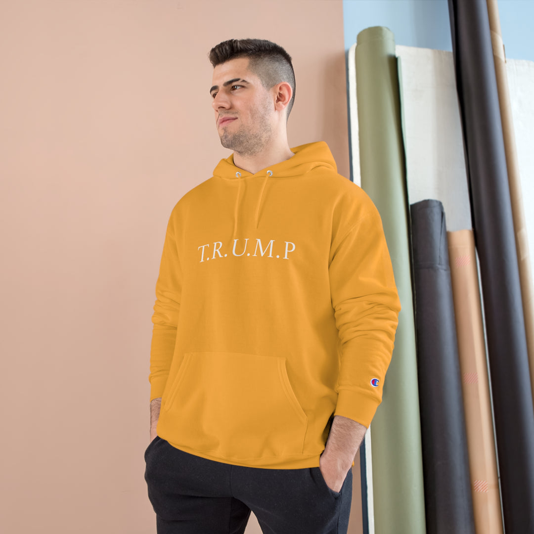 Men's T.R.U.M.P Champion Hoodie with Graphic Print