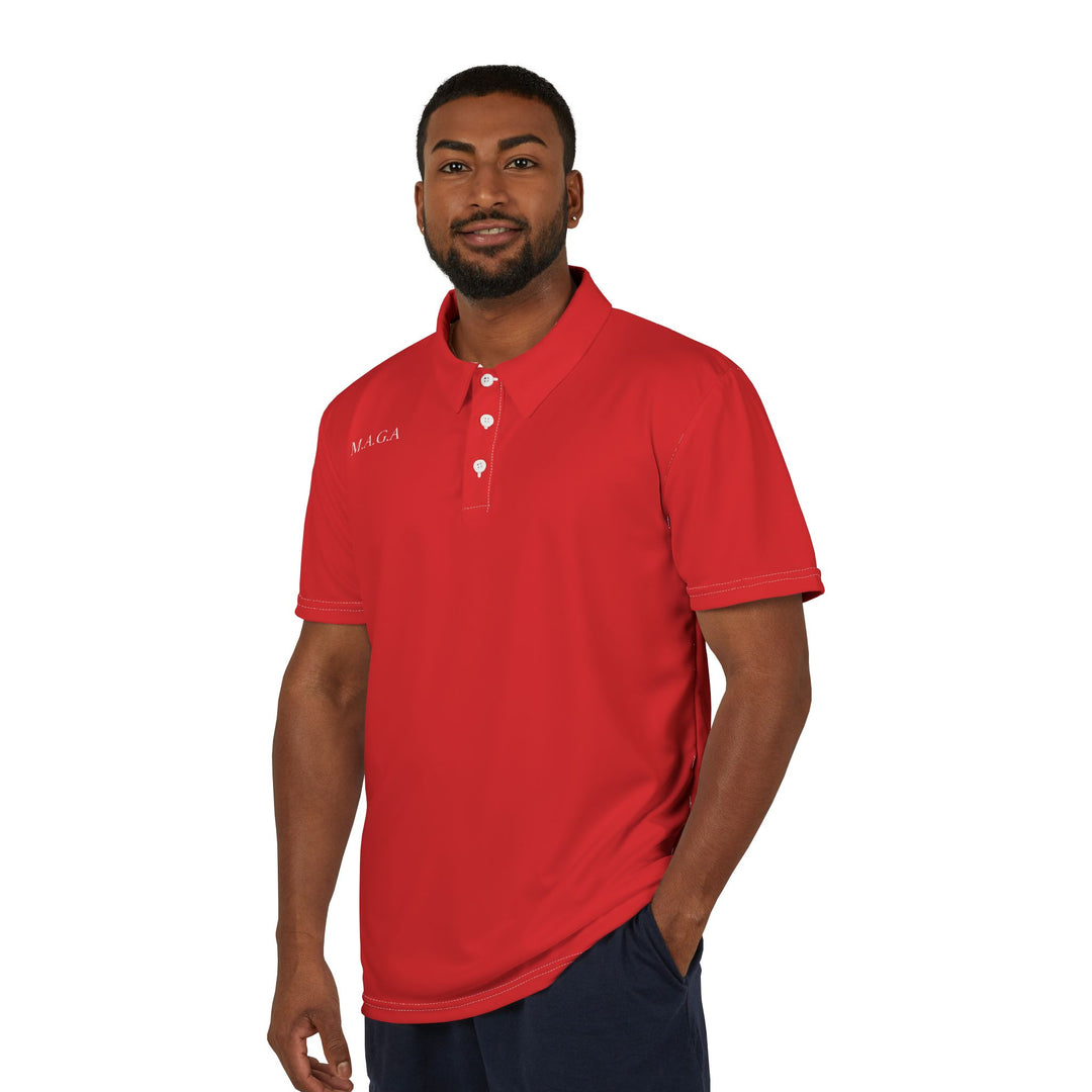 Men's M.A.G.A Polo Shirt- Red