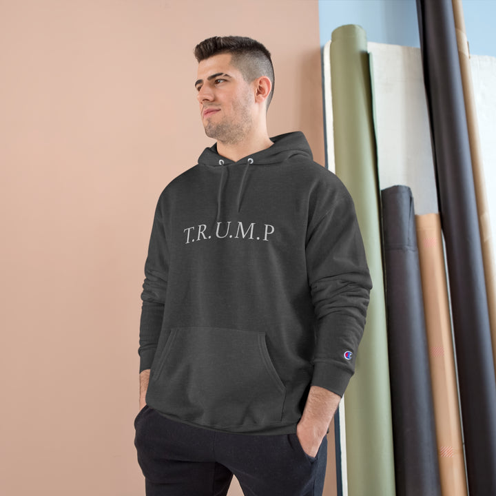 Men's T.R.U.M.P Champion Hoodie with Graphic Print