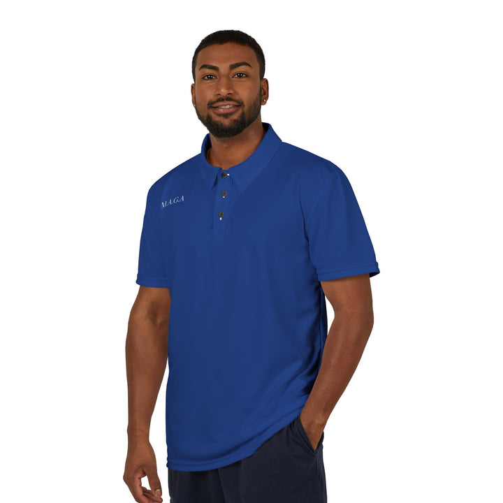 Men's M.A.G.A Polo Shirt- Blue