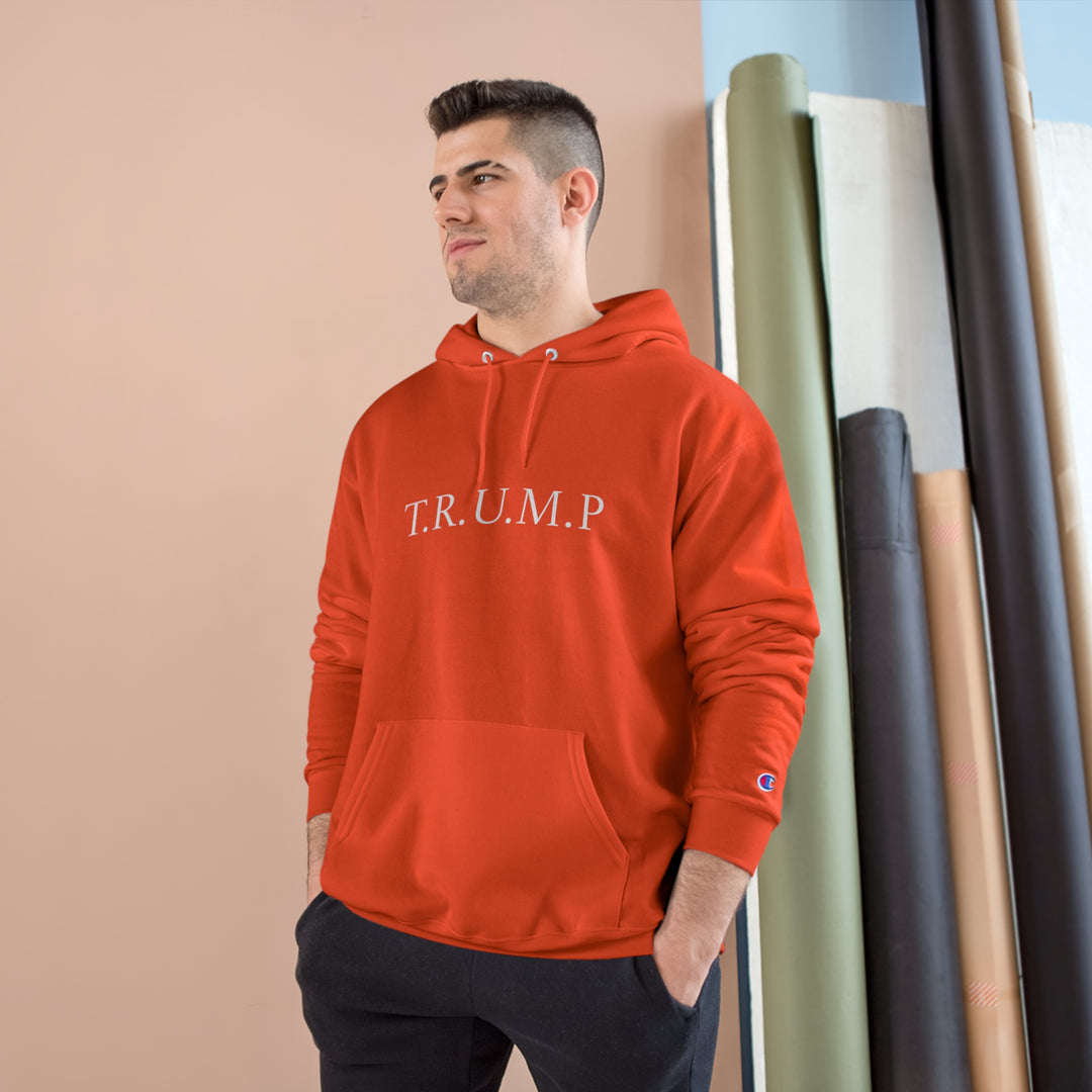 Men's T.R.U.M.P Champion Hoodie with Graphic Print